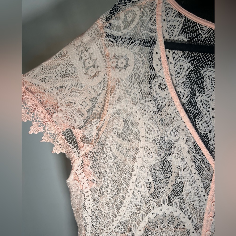 Torrid Lace Light peach Dress Curve Plus Boho - Picture 5 of 6